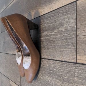 Steve Madden Brown Leather Suede Heels - Size 8